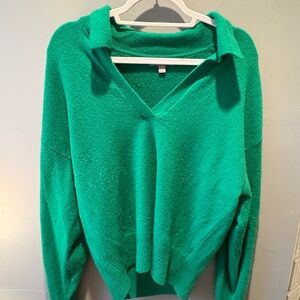 J. Crew V-Neck Sweater Kelly Green